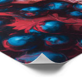 Schedel met bosbessen Print Poster Wall Art (Hoek)