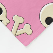 Schedel met Botten Fleece Deken (Hoek)