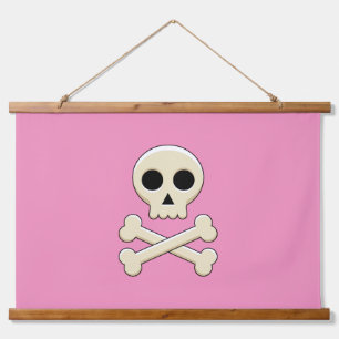 Schedel met Botten Hangend Wandkleed