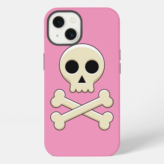 Schedel met Botten iPhone Hoesje (Achterkant)