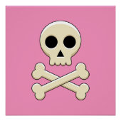 Schedel met Botten Perfect Poster (Voorkant)