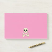 Schedel met Botten Post-it® Notes (Op bureau)