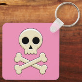 Schedel met Botten Sleutelhanger (Achterkant)