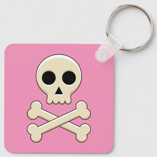 Schedel met Botten Sleutelhanger (Achterkant)