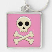 Schedel met Botten Sleutelhanger (Voorkant)