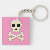 Schedel met Botten Sleutelhanger (Achterkant)