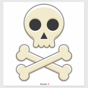 Schedel met Botten Sticker