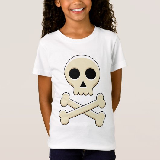 Schedel met botten t-shirt (Voorkant)