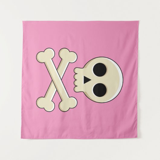 Schedel met Botten Wandkleed (Voorkant (horizontaal))