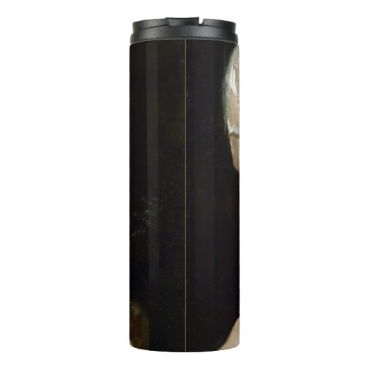 Schedel met brandende sigaret Van Gogh Monogram Thermosbeker (Achterkant)