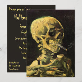 Schedel met brandende sigaret van Van Gogh Hallowe Kaart