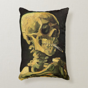 Schedel met brandende sigaret van Vincent van Gogh Accent Kussen