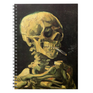Schedel met brandende sigaret van Vincent van Gogh Notitieboek