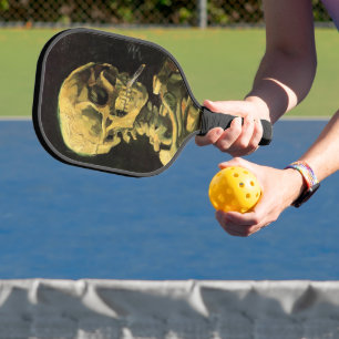 Schedel met brandende sigaret van Vincent van Gogh Pickleball Paddle