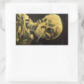 Schedel met brandende sigaret van Vincent van Gogh Rechthoekige Sticker (Tas)