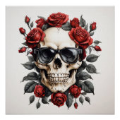 Schedel met bril perfect poster (Voorkant)