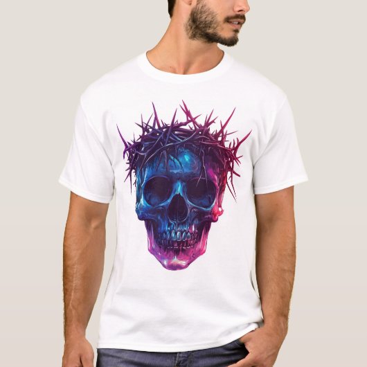 Schedel met doornenkroon t-shirt (Voorkant)
