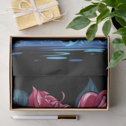 Schedel met Dripping Rozen 1 Decoupage Papier (Geschenk)