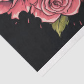 Schedel met Dripping Rozen 2 Decoupage Papier (Detail)