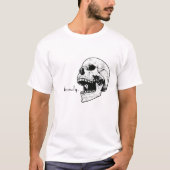 schedel met een casual "howdy" t-shirt (Voorkant)