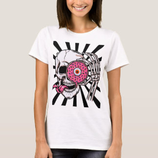 Schedel met een donut oog t-shirt