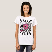 Schedel met een donut oog t-shirt (Voorkant volledig)