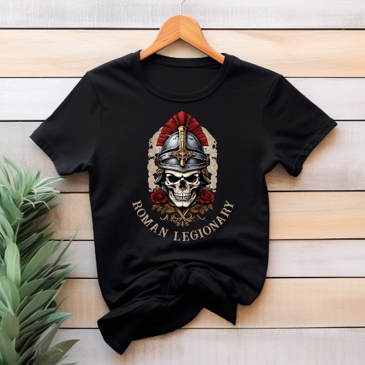 Schedel met een Romeins legionair helm T-shirt