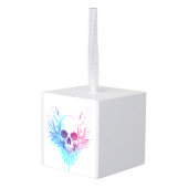 Schedel met engelenvleugels decoratie (Achter hoekig)