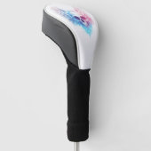 Schedel met engelenvleugels golfheadcover (Schuin)
