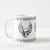 Schedel met etherische vleugels koffiemok (Links)