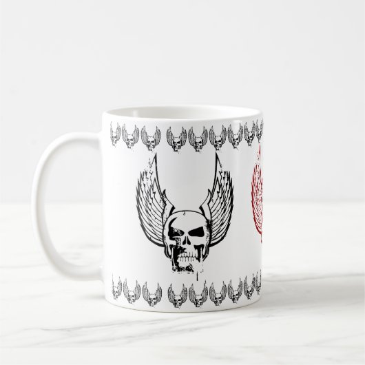 Schedel met etherische vleugels koffiemok (Links)