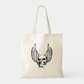 Schedel met etherische vleugels tote bag (Achterkant)