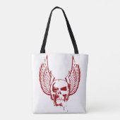 Schedel met etherische vleugels tote bag (Achterkant)