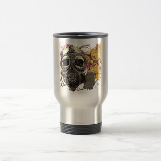 Schedel met gasmasker reisbeker (Center)