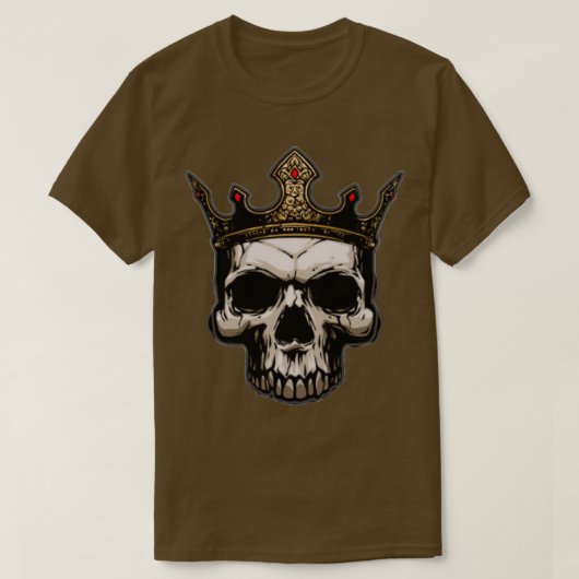 schedel met gouden kroon t-shirt (Design voorkant)