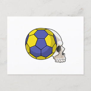 Schedel met handbalsporten briefkaart