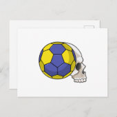 Schedel met handbalsporten briefkaart (Voorkant / Achterkant)