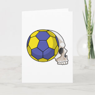 Schedel met handbalsporten kaart