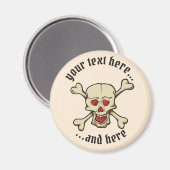 Schedel met harten magneet (Voorkant / Achterkant)