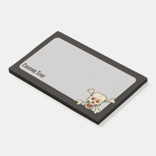 Schedel met harten post-it® notes (Schuin)