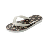Schedel met Hartjes Patroon Kinder Teenslippers (Schuin)