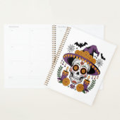 Schedel met heksenhut Halloween Vector Planner (Display)