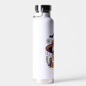 Schedel met heksenhut Halloween Vector Waterfles (Rechts)