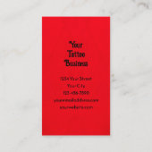 Schedel met hoge hoed Gothic Rood Blauw Grunge Visitekaartje (Achterkant)