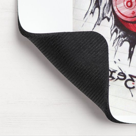 Schedel met hoofdtelefoon ontwerp muismat (Hoek)