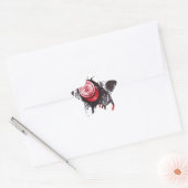 Schedel met hoofdtelefoon ontwerp ster sticker (Envelop)