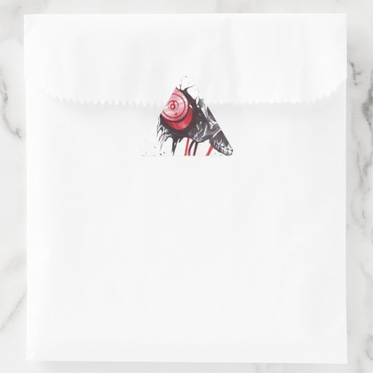 Schedel met hoofdtelefoon ontwerp sticker (Tas)