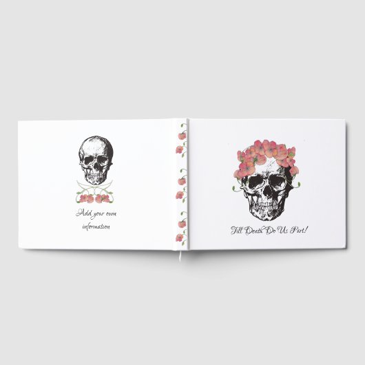 Schedel met klaprozen gastenboek (Volledig)