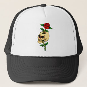 Schedel met Roos Trucker Pet