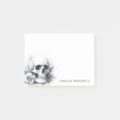 Schedel met rozen aquarelschilderij post-it® notes (Voorkant)